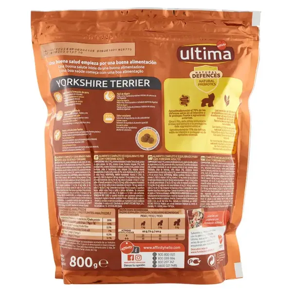 Ultima Hrana Caini Dog Yorkshire Terrier Pui 800 gr Bax 8 buc
